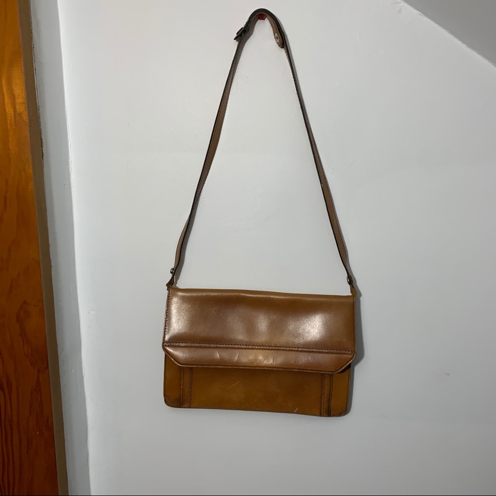 Vintage leather envelop style purse